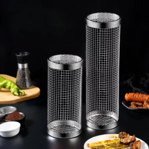 Gabbia Barbecue Cilindrica in Acciaio Inox